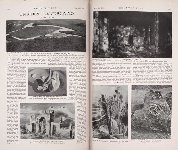 Journal spread. Six black and white images accompany the article. The images are photographs or reproductions of works of art. The journal information is repeated on the top of each page.