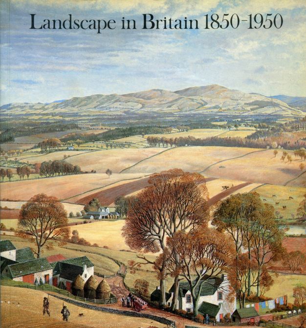 Book cover. A painting of an autumnal landscape rolls away from us. 